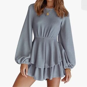 Women's Lantern Sleeve Layer Jumpsuit